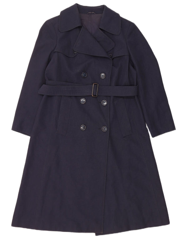 Casaco feminino NINO com peito duplo UK 10 poliéster azul marinho pequeno