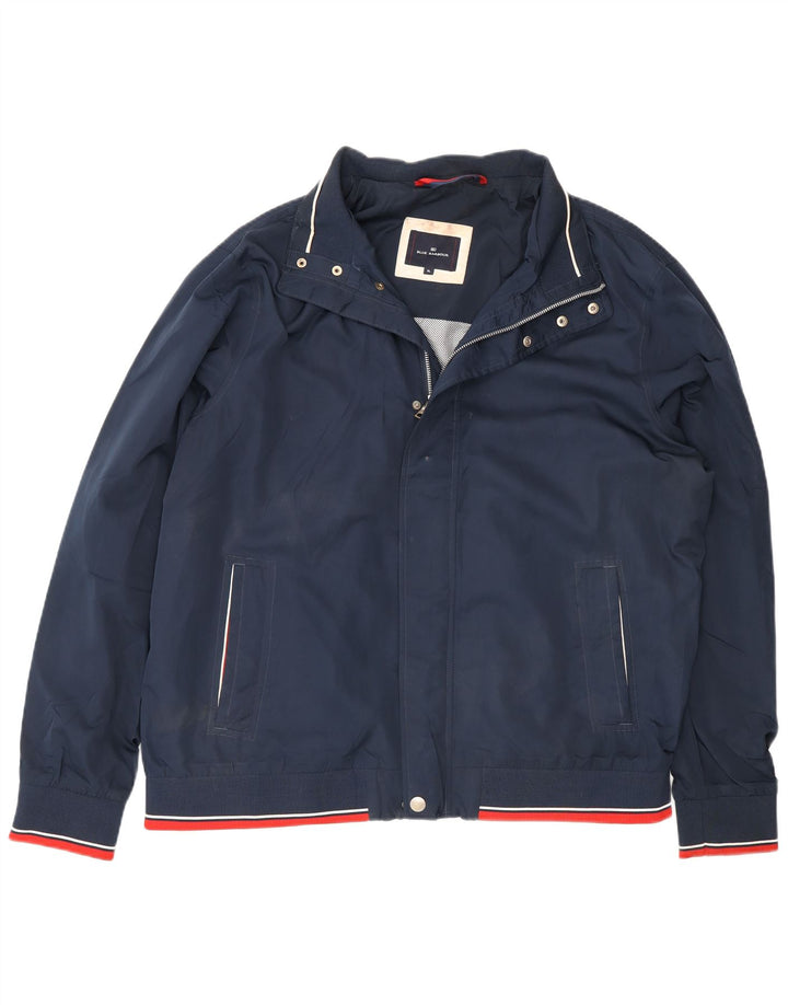 Jaqueta bomber masculina Marks & Spencer Blue Harbor Reino Unido 42 XL azul marinho poliéster
