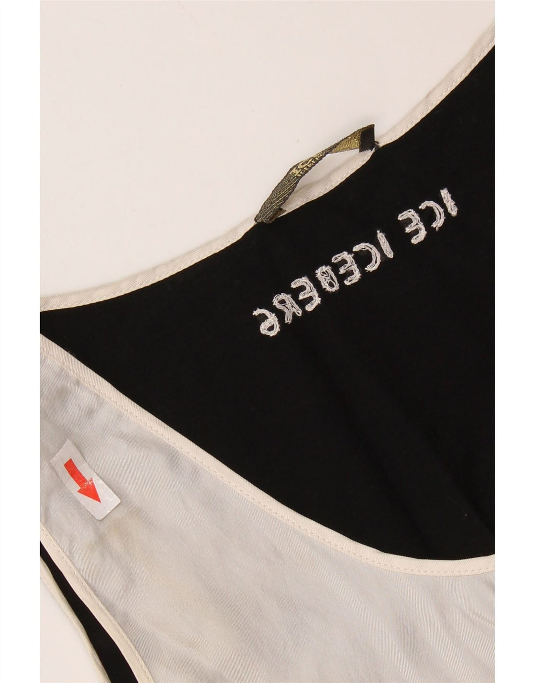 Blusa feminina gráfica ICEBERG UK 8 pequena bloco colorido off white