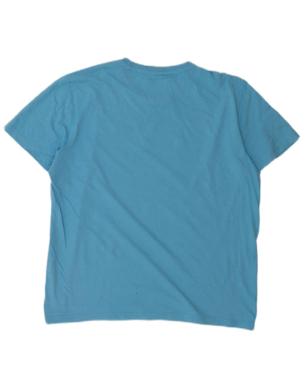 Camiseta masculina Crew Clothing Top 2XL algodão azul