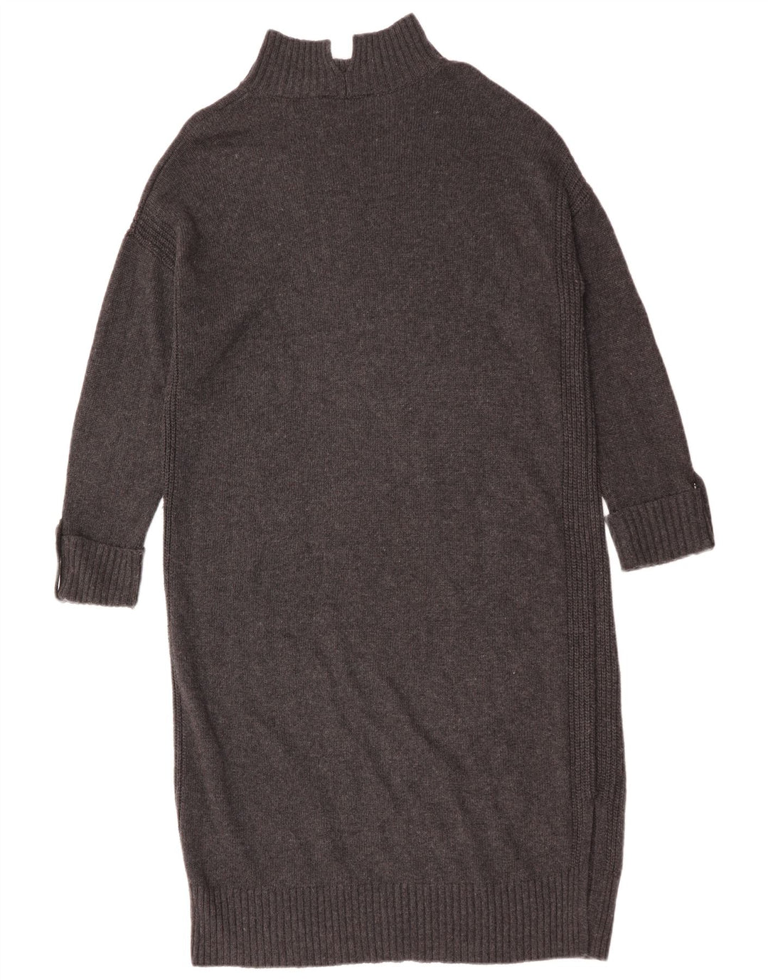 Vestido jumper feminino MINT VELVET manga comprida oversized Reino Unido 14 cinza médio