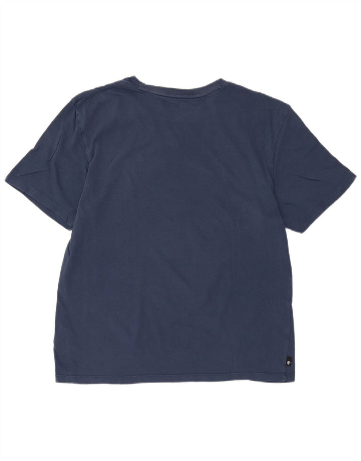 Camiseta masculina Timberland Regular Fit Graphic Top Médio Algodão Azul Marinho