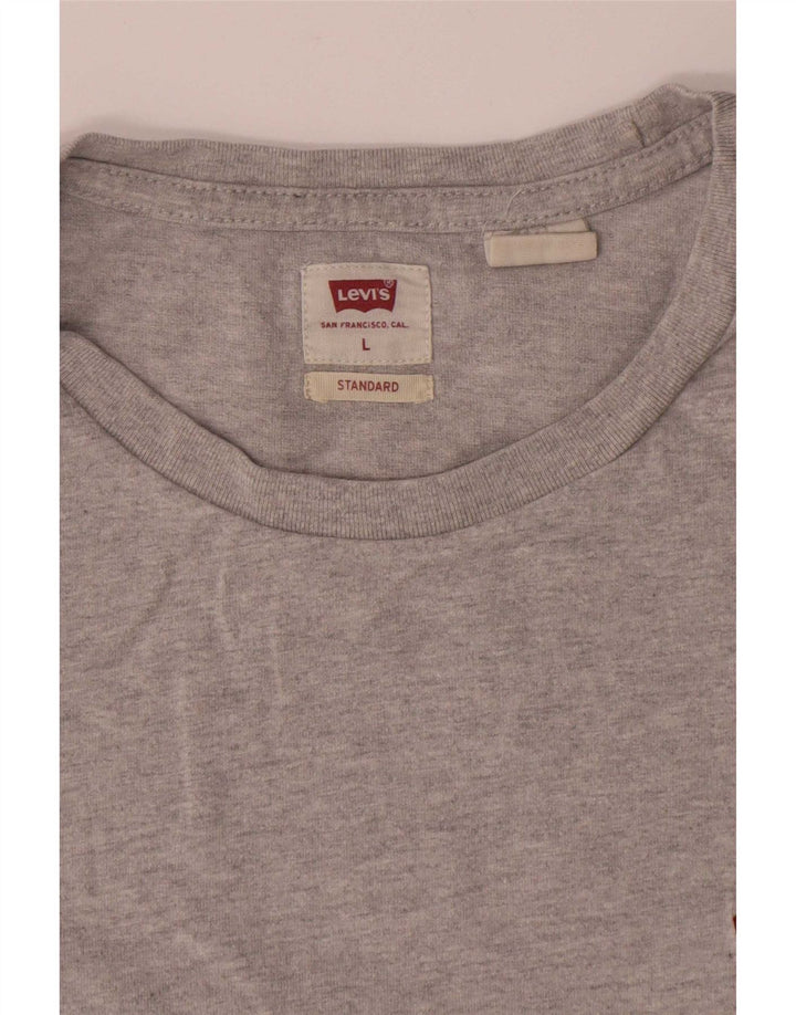 Camiseta masculina padrão Levi's grande algodão cinza