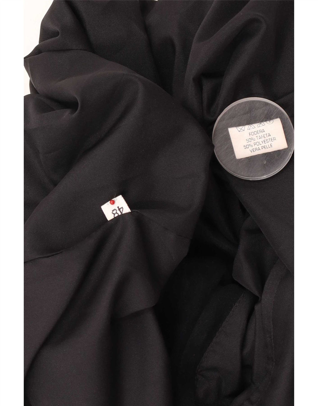 Jaqueta bomber masculina vintage de camurça IT 48 couro preto médio