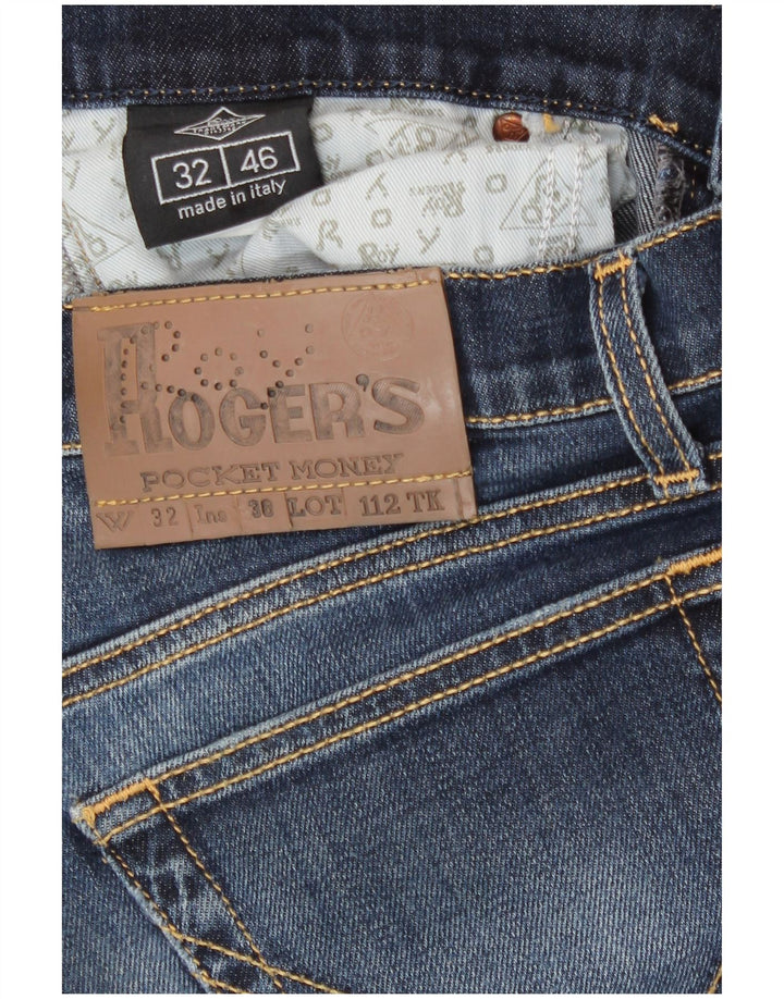 Calça jeans feminina Roy Rogers Bootcut IT 46 grande W32 L36 algodão azul