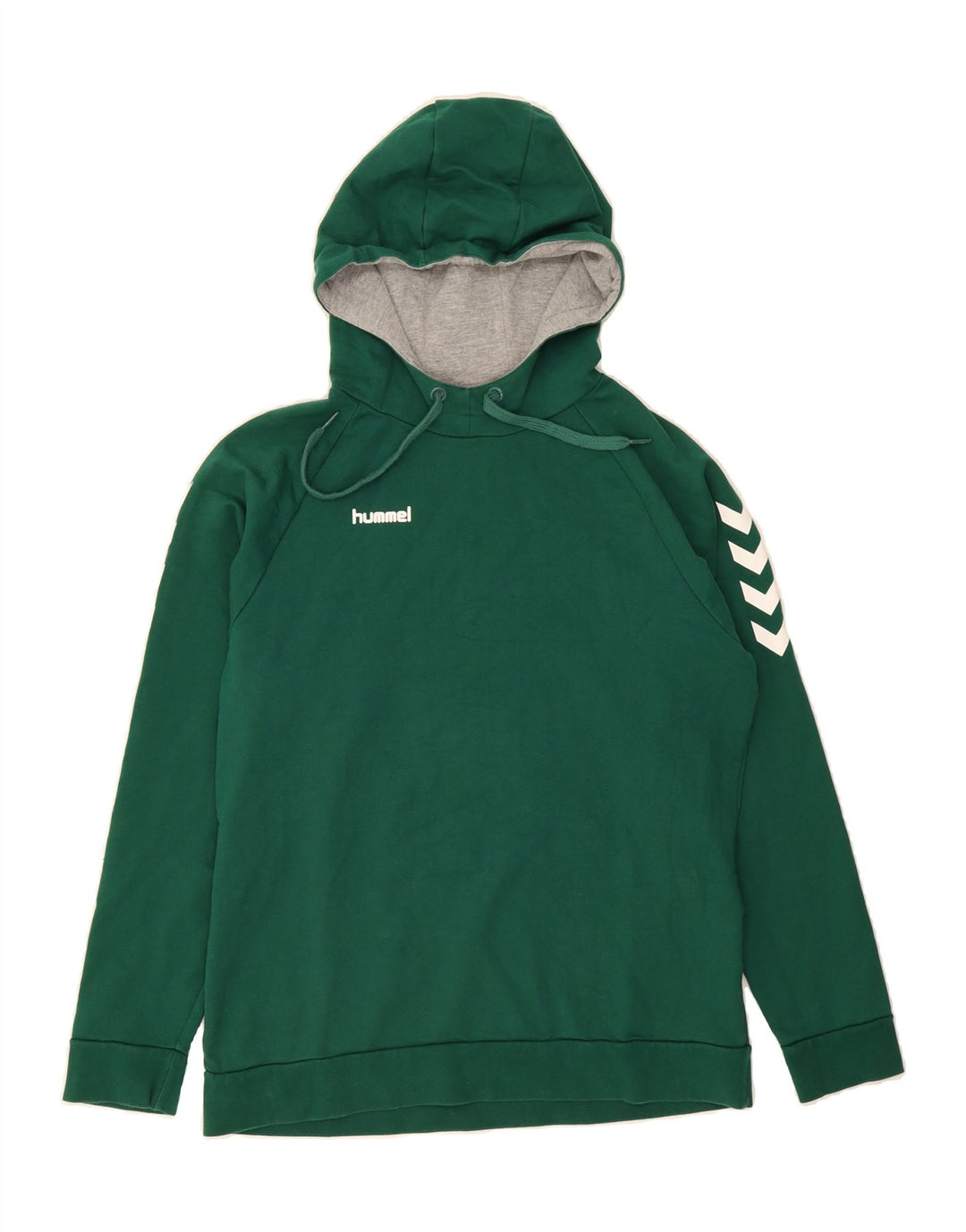 HUMMEL Mens Graphic Hoodie Jumper Medium Green Cotton Vintage Hummel and Second-Hand Hummel from Messina Hembry 