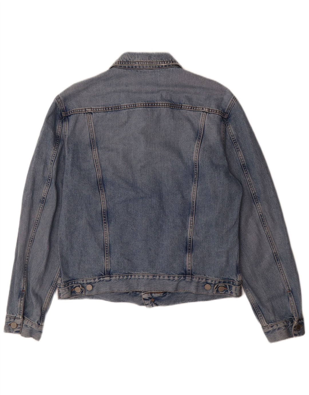 Jaqueta jeans masculina Benetton UK 40 grande algodão azul