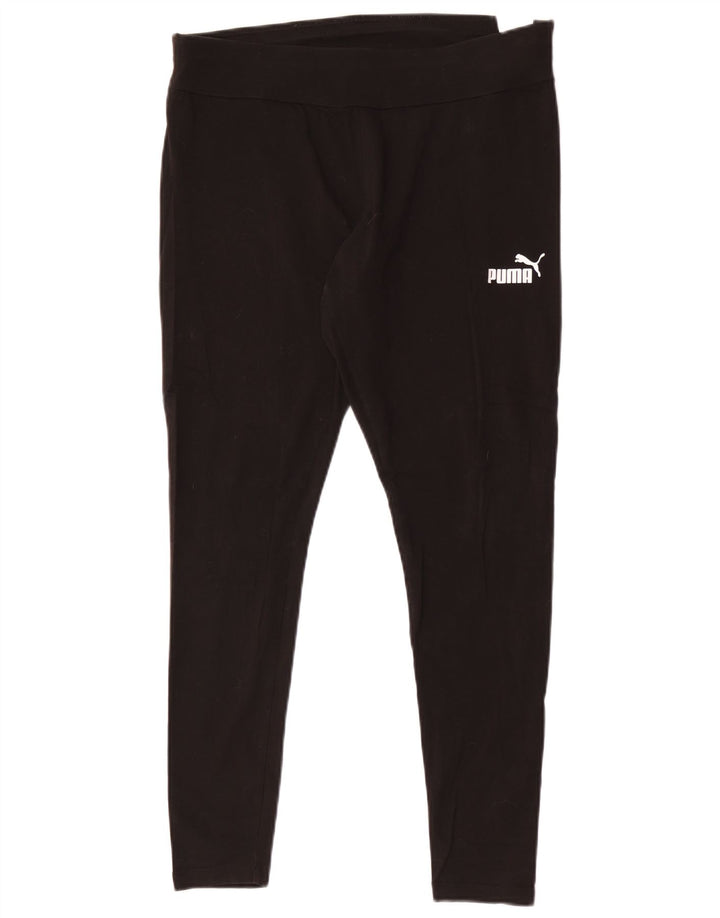 Leggings Puma Feminino UK 14 Grande Algodão Preto