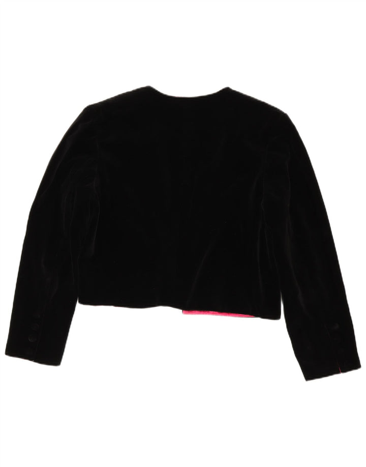 Jaqueta Bolero aberta feminina Luisa Spagnoli IT 44 algodão preto médio