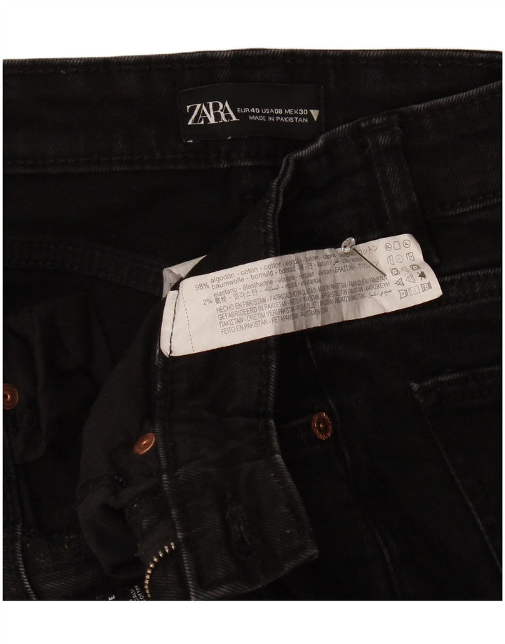 Calça jeans feminina Zara EU 40 médio W30 L25 algodão preto