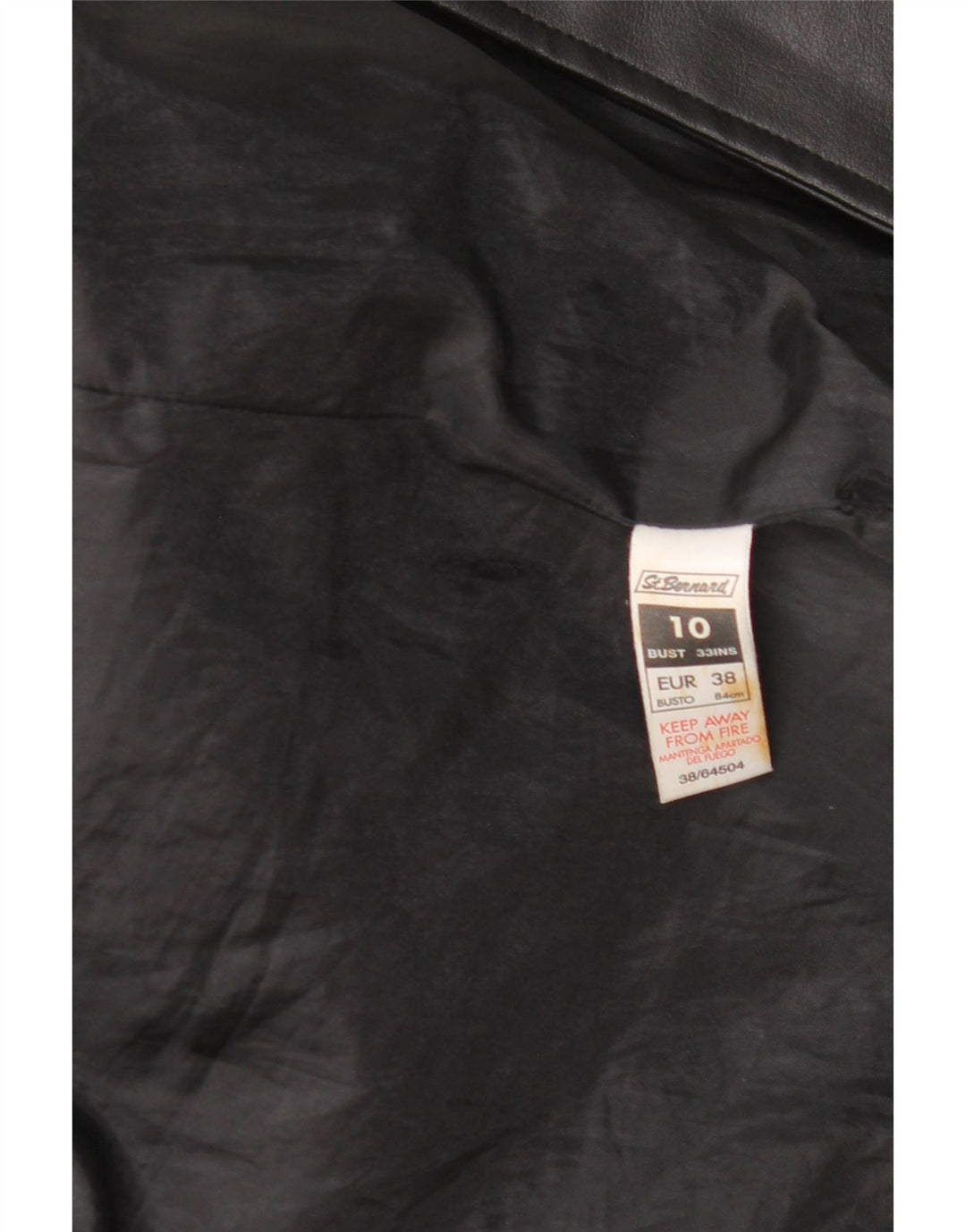 Sobretudo feminino St. Bernard UK 10 pequeno polietileno preto