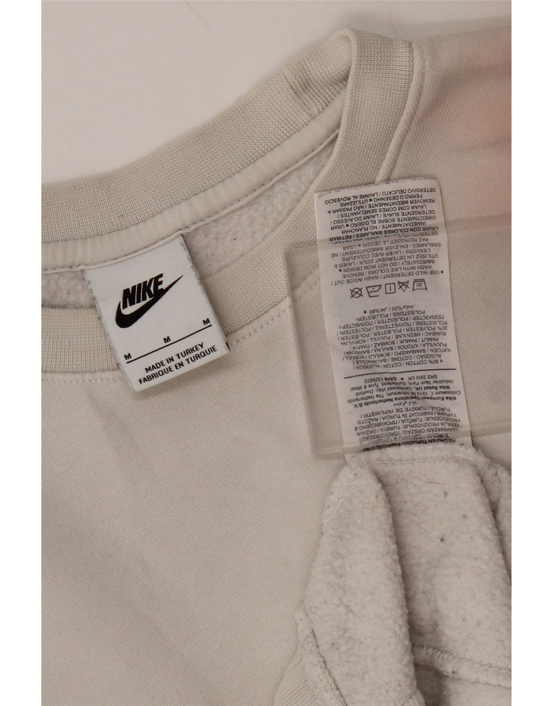 NIKE Mens Graphic Moletom Jumper Médio Cinza Algodão