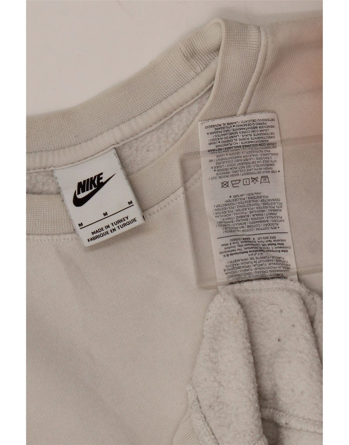 NIKE Mens Graphic Moletom Jumper Médio Cinza Algodão