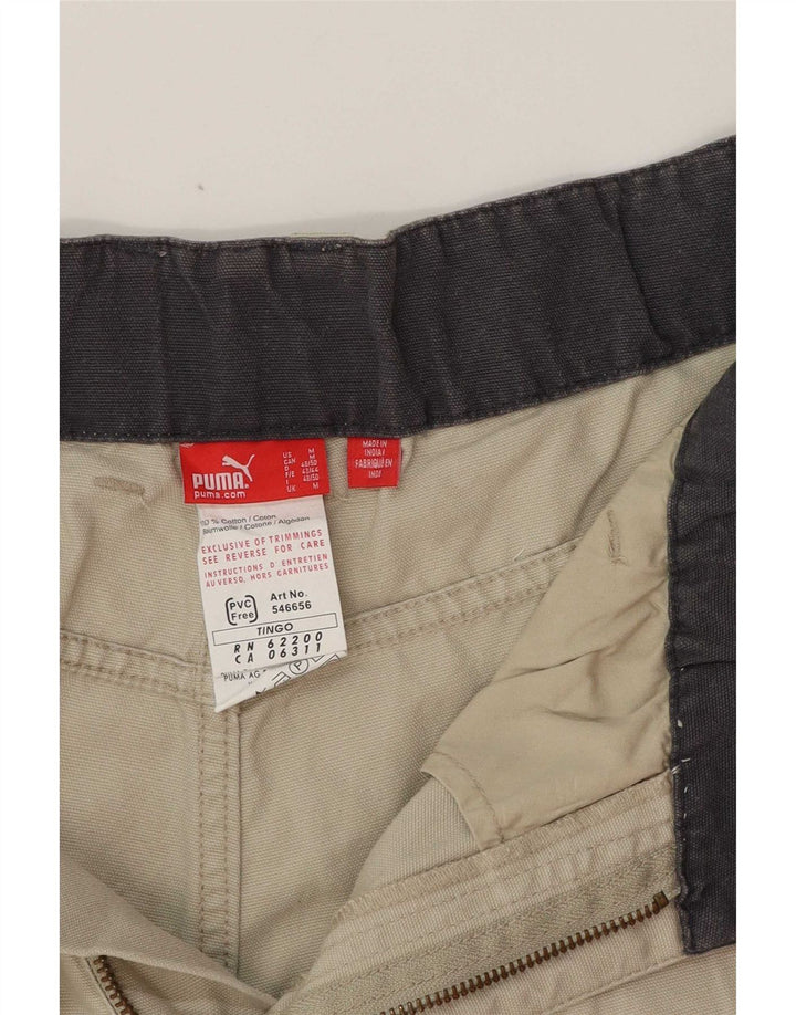Puma Mens Cargo Shorts Médio W32 Cinza Algodão