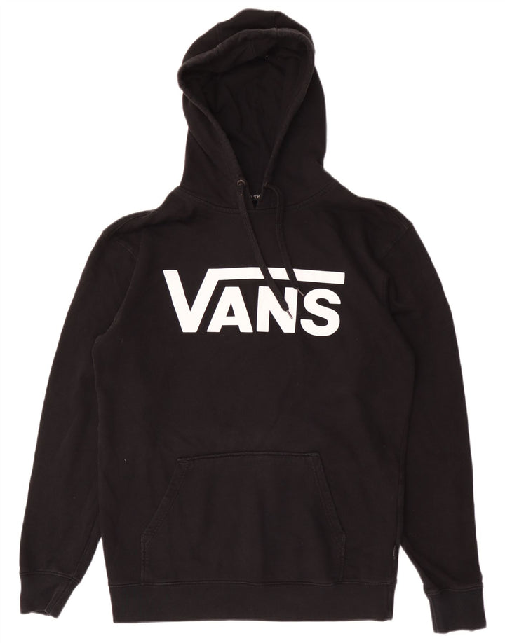 Vans masculino gráfico moletom com capuz médio algodão preto