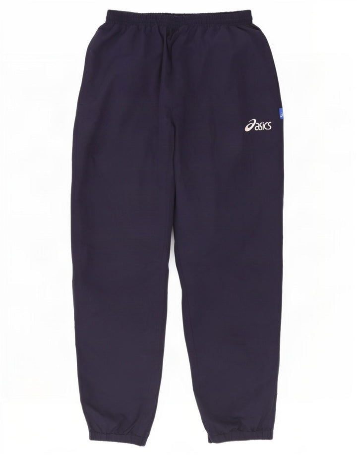 Calça de treino masculina Asics Joggers grande poliéster azul marinho