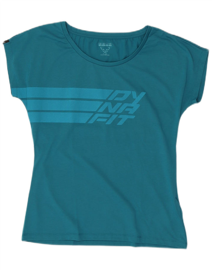 Camiseta feminina Dynafit com estampa gráfica UK 18 XL azul poliéster