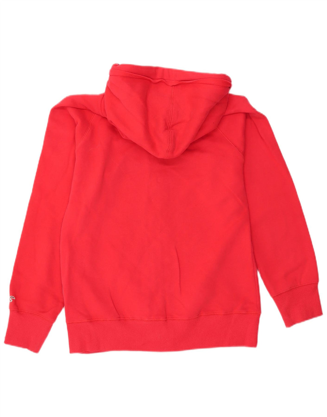 Suéter feminino com capuz e zíper gráfico HOLLISTER Reino Unido 16 grande vermelho