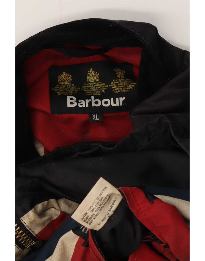 Jaqueta masculina de algodão encerado Barbour UK 42 XL preta