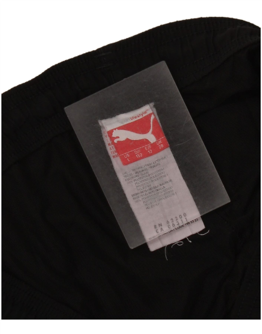 Shorts esportivos gráficos Puma Boys 11-12 anos preto poliéster