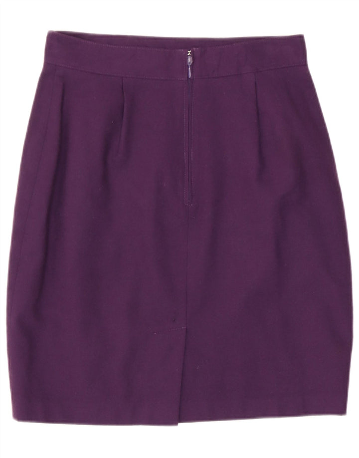 Saia lápis feminina Benetton IT 44 médio W28 lã roxa