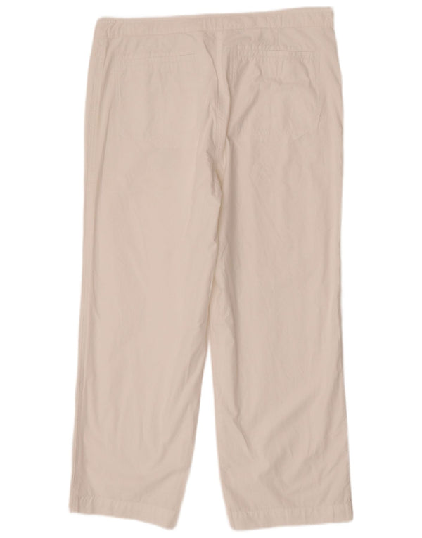 Calça chino reta feminina Marks & Spencer Reino Unido 14 grande W34 L26 branca