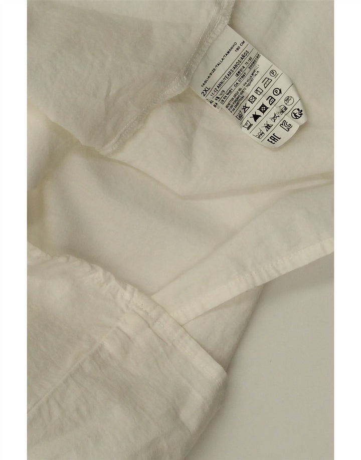 BENETTON Girls Shirt 11-12 Years 2XL  White Cotton Vintage Benetton and Second-Hand Benetton from Messina Hembry 