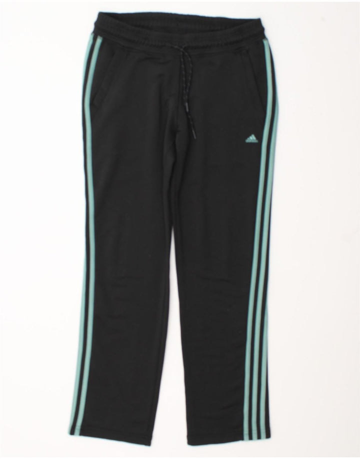 Calças de treino femininas Adidas UK 12/14 médio preto