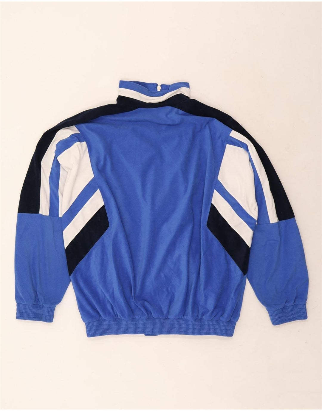 Revestimento superior do fato de treino dos homens do vintage 48 poliéster azul médio de Colourblock