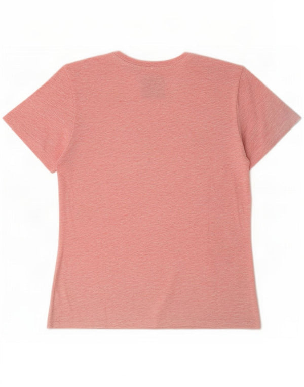 Camiseta gráfica feminina Superdry UK 12 rosa médio