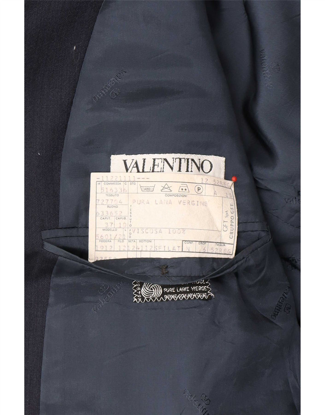 Jaqueta Blazer Masculina Valentino com 2 Botões IT 52 XL Azul Marinho Nova Lã