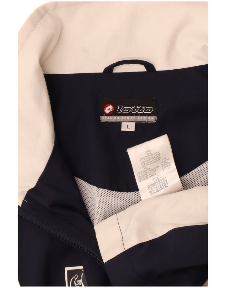 Lotto Mens Treino Top Jaqueta Grande Azul Marinho Colourblock Poliéster