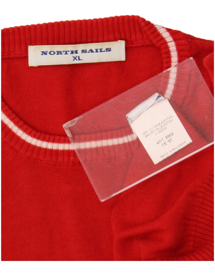 Suéter masculino North Sails com gola redonda XL algodão vermelho