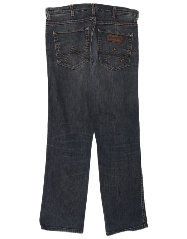 Wrangler Mens Arizona Stretch Straight Jeans W32 L30 Navy Blue Cotton