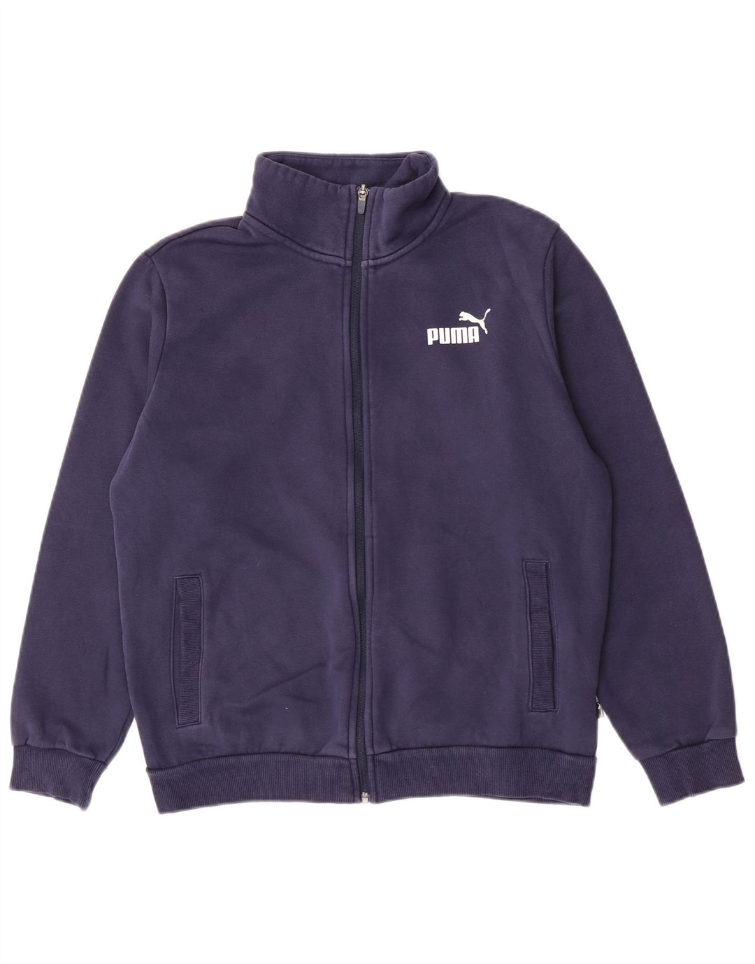 Puma Mens Tracksuit Top Jacket Médio Azul Marinho Algodão