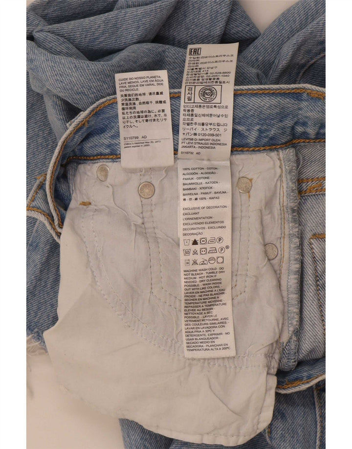 Calça jeans feminina Levi's Wedge Straight W24 L28 azul algodão