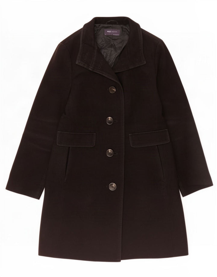 Sobretudo feminino Marks & Spencer UK 14 poliéster preto médio