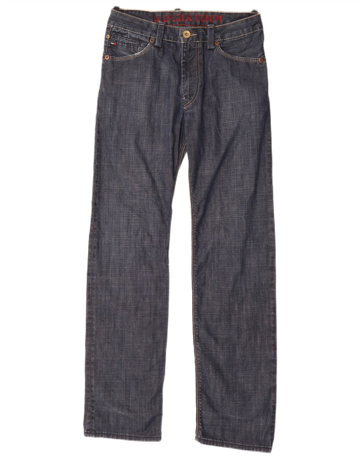 TOMMY HILFIGER Jeans retos masculinos W30 L34 azul marinho algodão