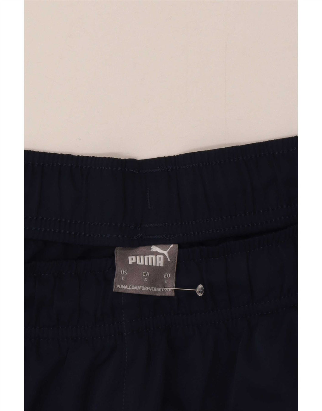 Shorts esportivos masculinos Puma grandes poliéster azul marinho