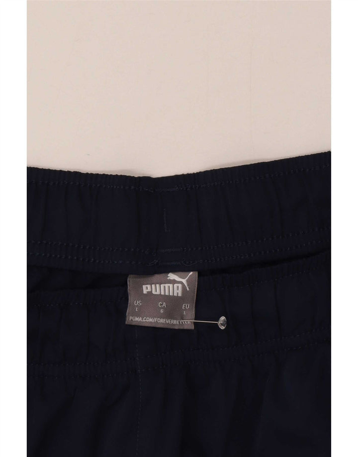 Shorts esportivos masculinos Puma grandes poliéster azul marinho