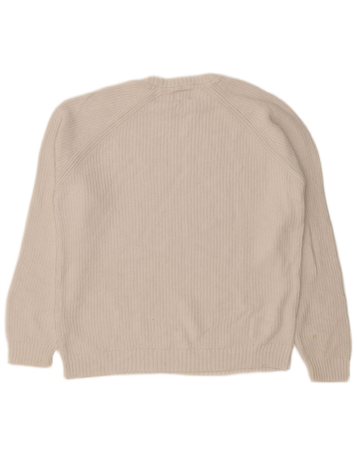 Zara Suéter masculino com gola redonda pequeno branco