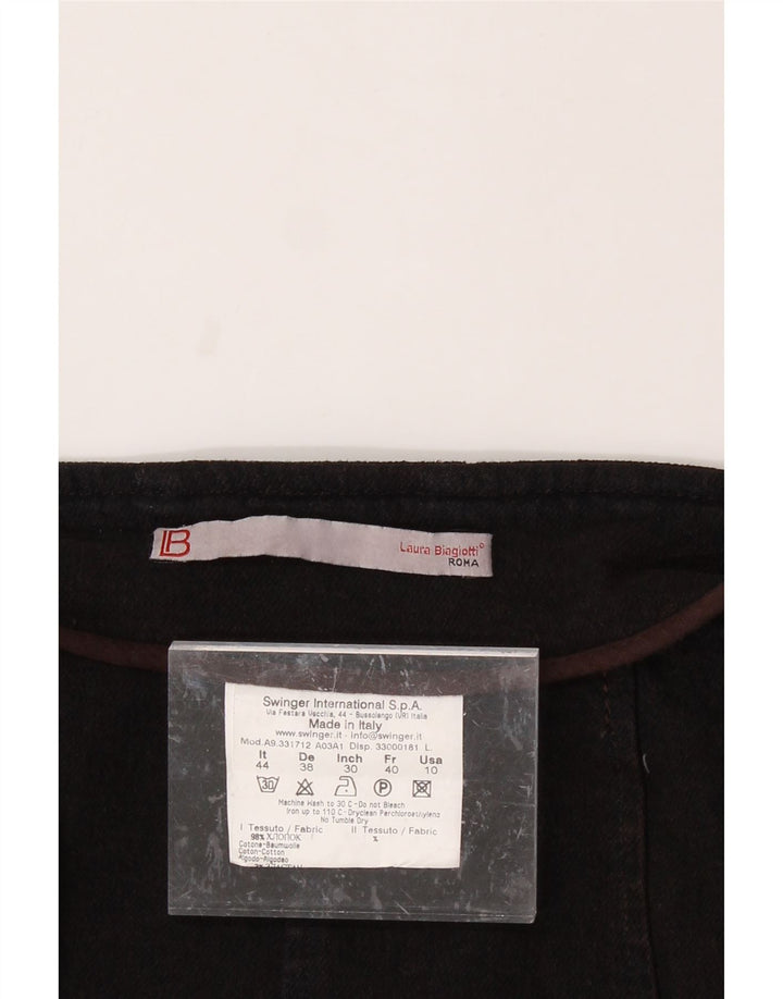 LAURA BIAGIOTTI Womens Straight Skirt IT 44 Medium Brown Cotton Vintage Laura Biagiotti and Second-Hand Laura Biagiotti from Messina Hembry 