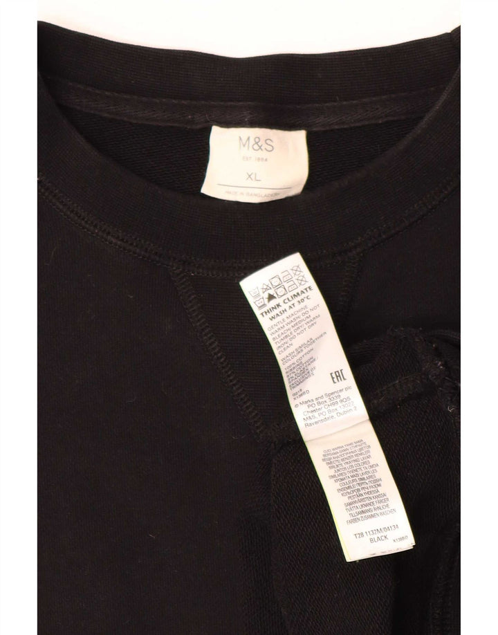 Suéter masculino Marks & Spencer de algodão preto XL