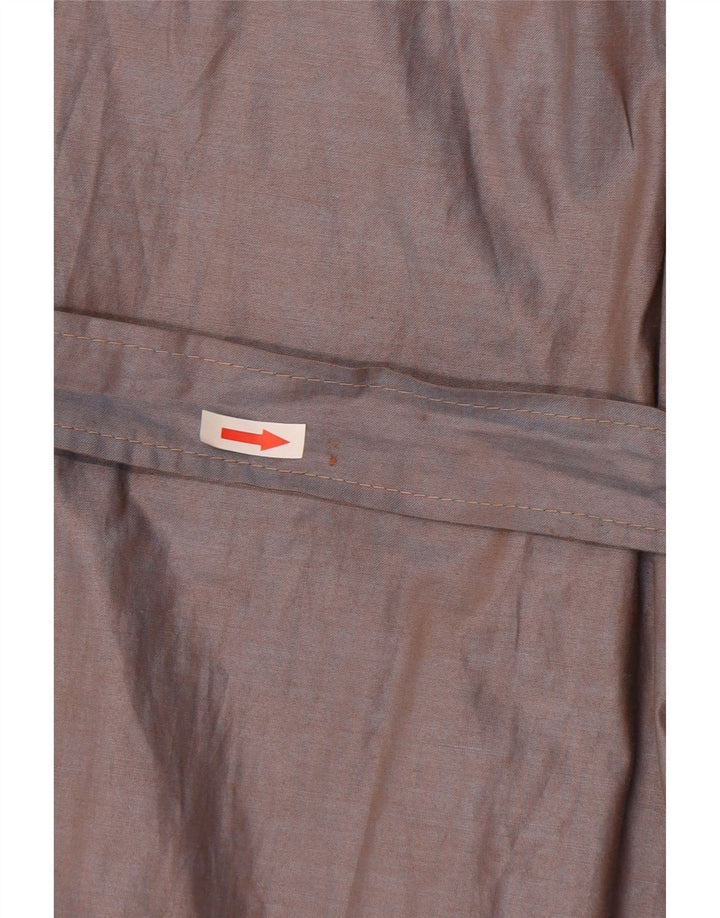 Sobretudo feminino vintage IT 46 grande algodão marrom