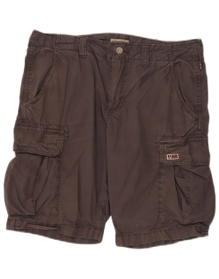 Shorts cargo masculino Napapijri W31 algodão cinza médio