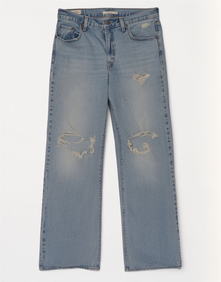 Jeans femininos Levi's com corte bootcut W29 L33 azul algodão