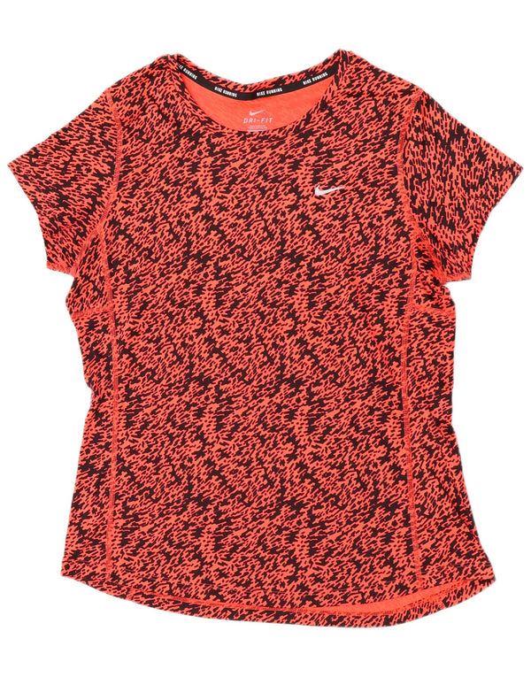 Camiseta Nike Feminina Dri Fit Abstract Pattern Top UK 16 Grande Laranja