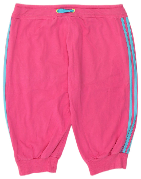ADIDAS Womens Bermuda Sport Shorts UK 16 Grande Algodão Rosa