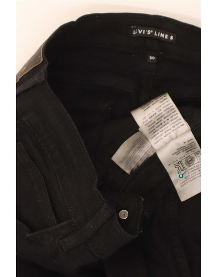 Jeans skinny feminino Levi's W30 L30 algodão preto