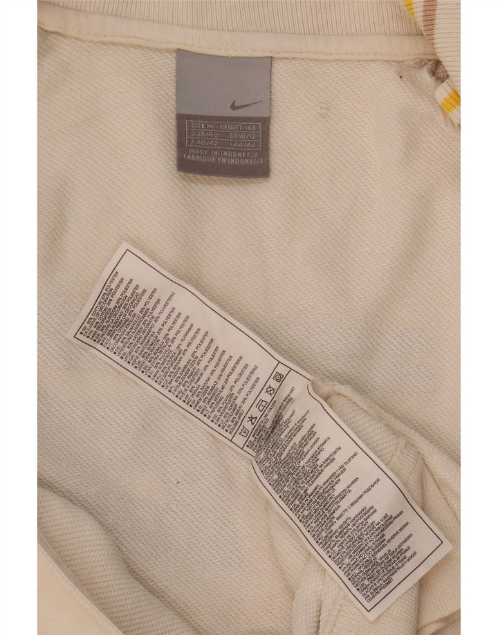 Jaqueta Nike feminina com agasalho gráfico UK 10/12 médio branco colorblock